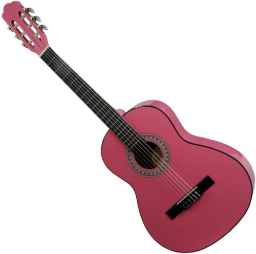 Stretton Payne Left Hand Childs Acoustic Guitar 3/4 Size Pink